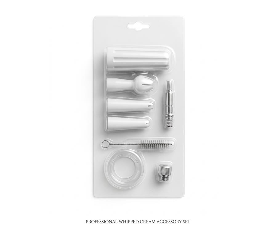 Set of parts for a whipped cream dispens