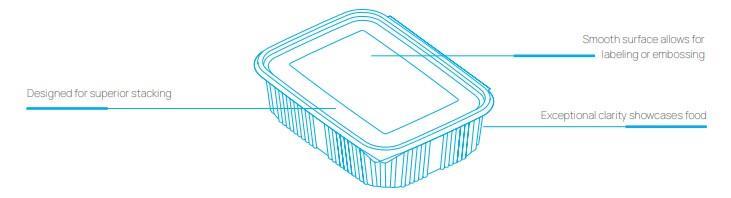PET Food Container / 1500ml / 100 pcs