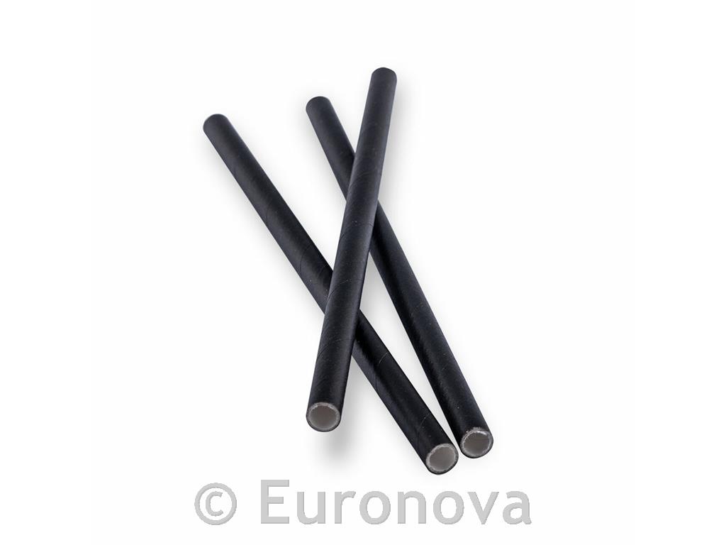 Paper Straws / 6x150mm /Black/ 500pcs