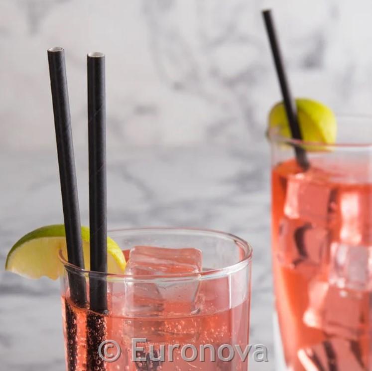 Paper Straws / 6x200mm /Black/ 500pcs