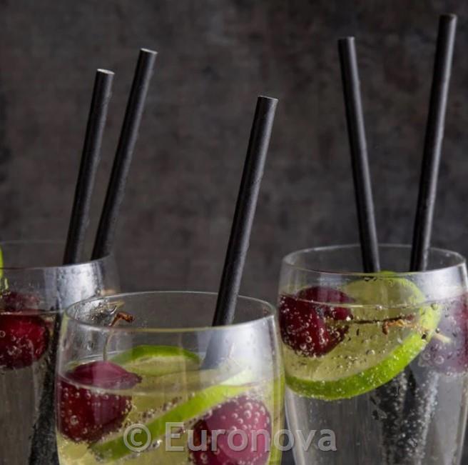 Paper Straws / 6x200mm /Black/ 500pcs