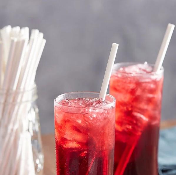 Paper Straws / 6x200mm /White/ 500pcs