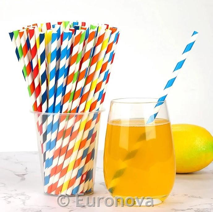 Paper Straws / 6x200mm /Mix/ 500pcs