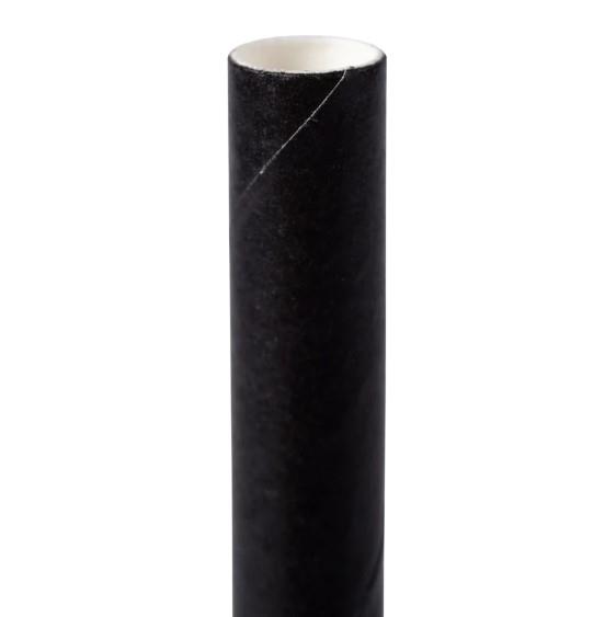 Paper Straws / 8x250mm /Black/ 500pcs