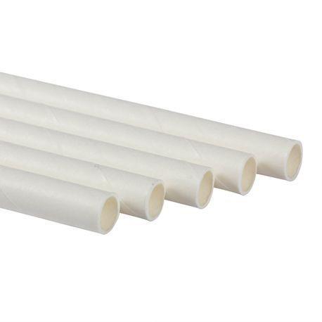 Paper Straws / 8x250mm /White/ 500pcs