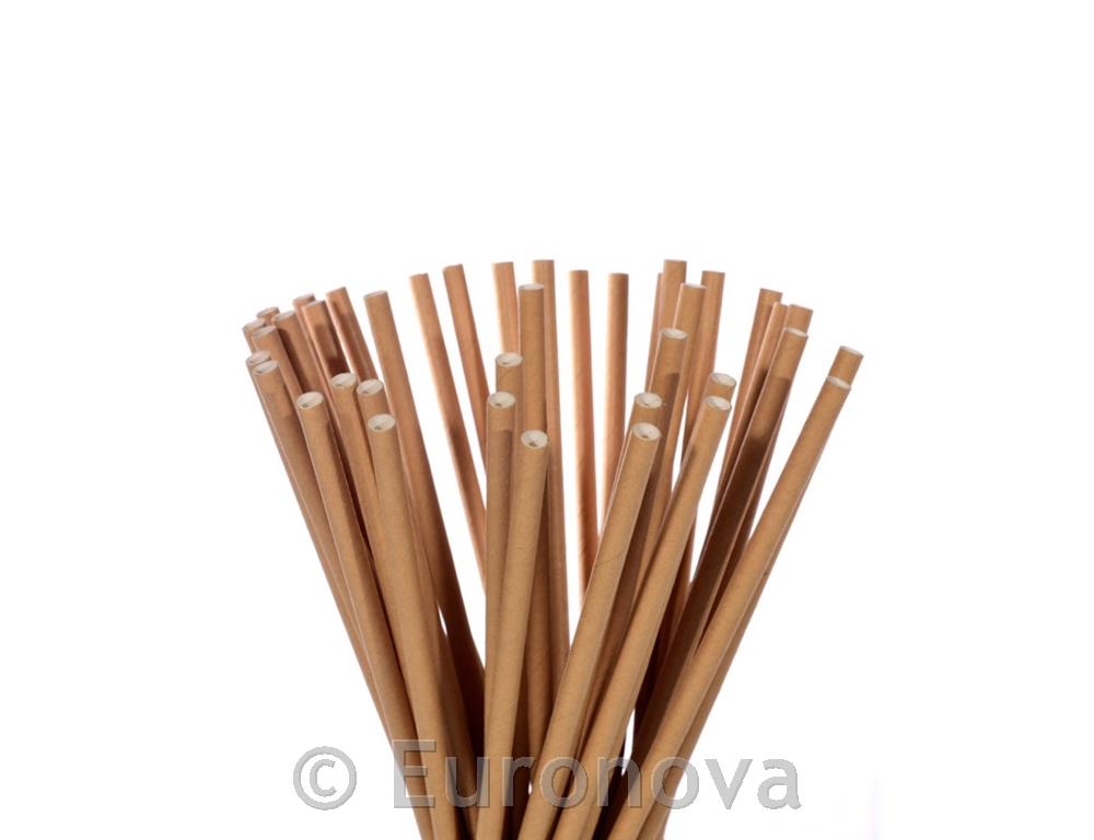 Paper Straws / 6x200mm /Kraft/ 500pcs