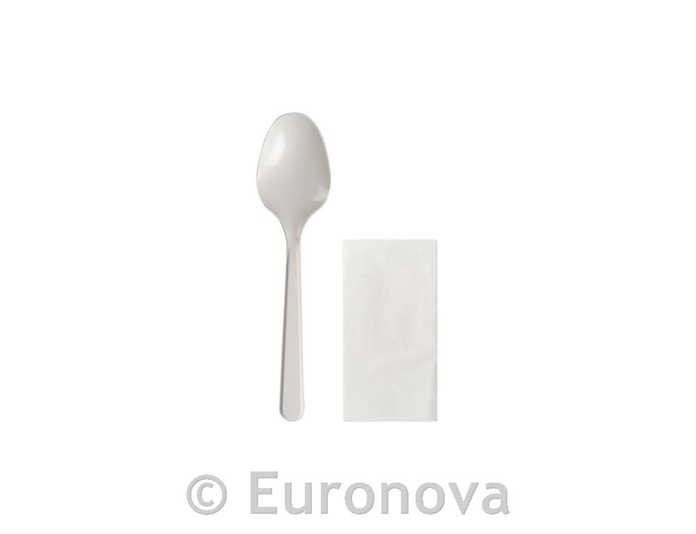 Plastic Cutlery Set / spoon napkin / 250
