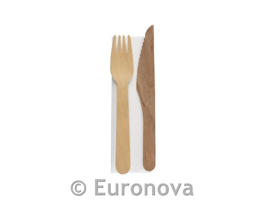 Set / Wooden Cuttlery /Fork,Knife/ 250 p