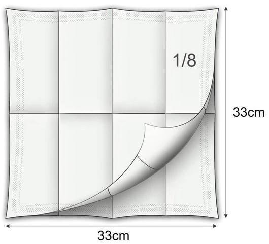 Napkins /2ply/ 8x17cm / White / 80pcs