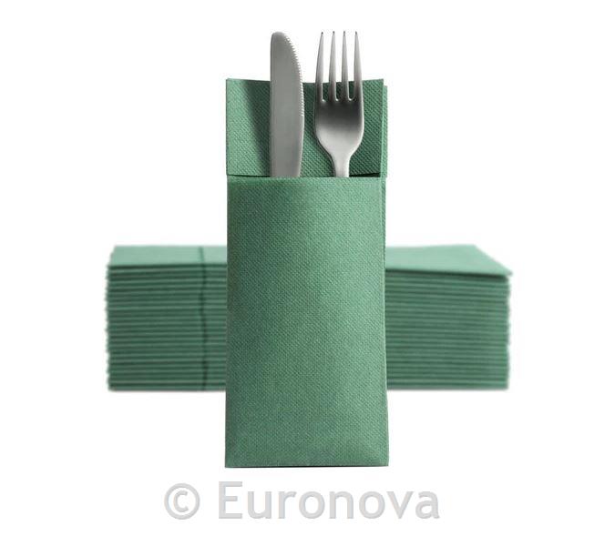 Cutlery Pocket S.Point/8x19cm/D.Gre/50Pc