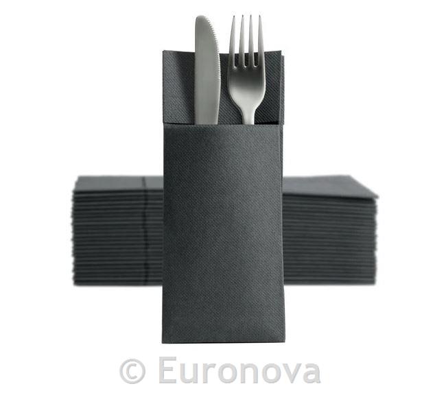 Cutlery Pocket S.Point/8x19cm/Black/50Pc