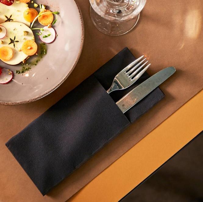 Cutlery Pocket S.Point/8x19cm/Black/50Pc