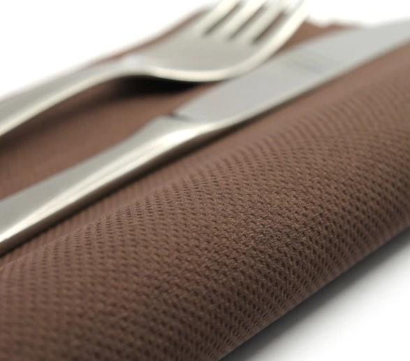 Napkins Soft Point /38x38cm/Brown/ 50pcs