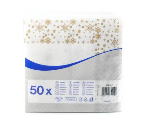 Napkins Airlaid /40x40cm /Snowflake/50Pc