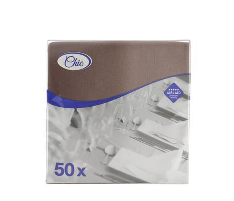 Napkins Airlaid /40x40cm /Brown/ 50pcs