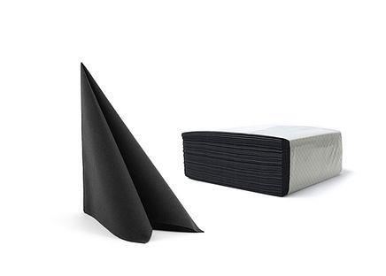Napkins Airlaid /40x40cm /Black/ 50pcs