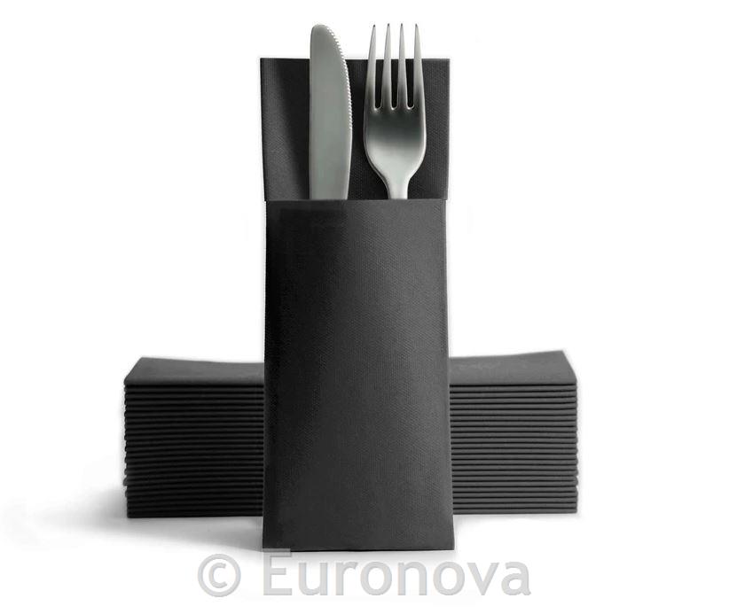 Cutlery Pocket Airlaid / Black / 50pcs