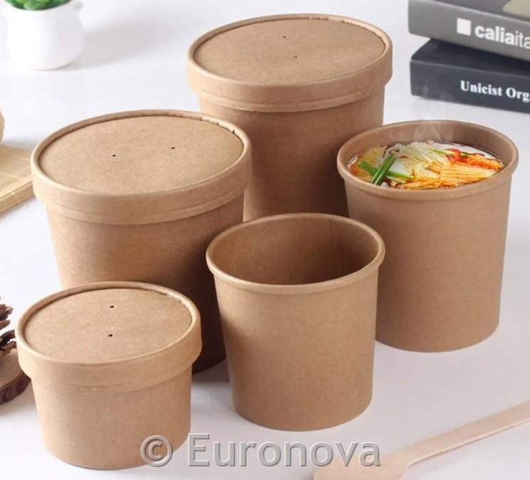 Kraft Paper Cup / 10x11.5cm /600ml/25pcs