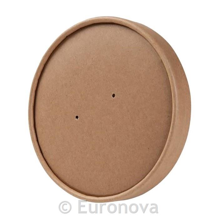 Kraft Paper Cup / 10cm /480ml/Lid/ 25pcs