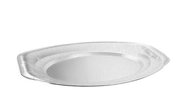 Oval aluminum tray / 55x35cm / 25 pcs