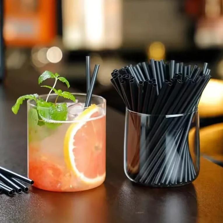 Straws / Multi-use / 6x150 mm / Black /