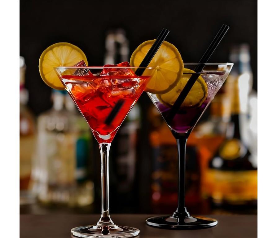 Straws / Multi-use / 8x150 mm / Black /