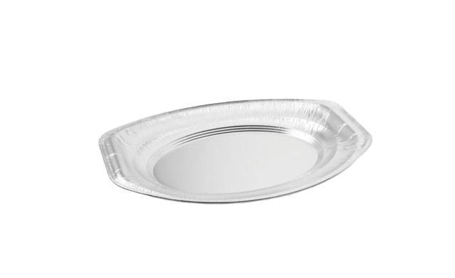 Oval aluminum tray / 43x28cm / 25pcs