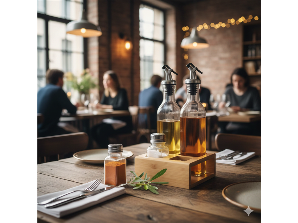 Seasoning set / four-piece / wooden