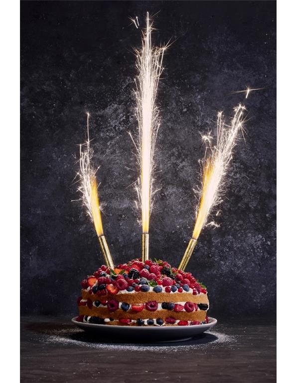 Cake fountain fireworks /16cm/gold/ 4pcs