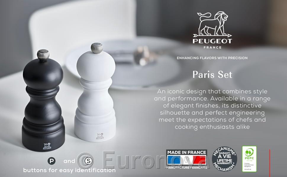 Paris Pepper Grinder / 12cm / White