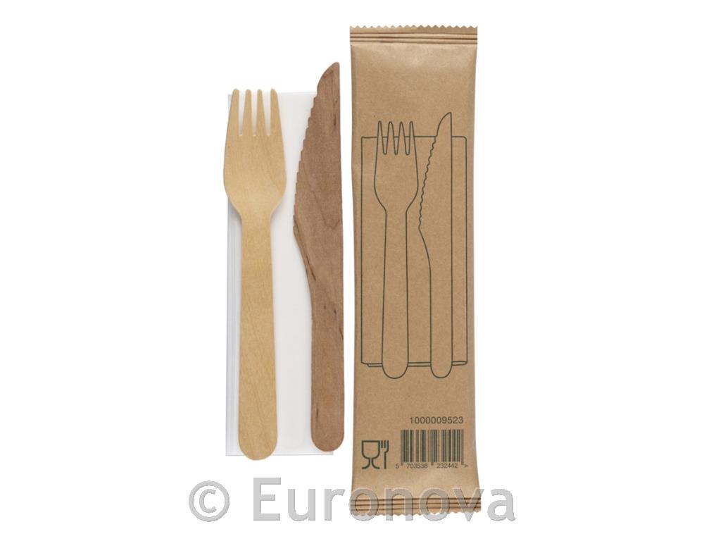Set / Wooden Cuttlery /Fork,Knife/ 1pc