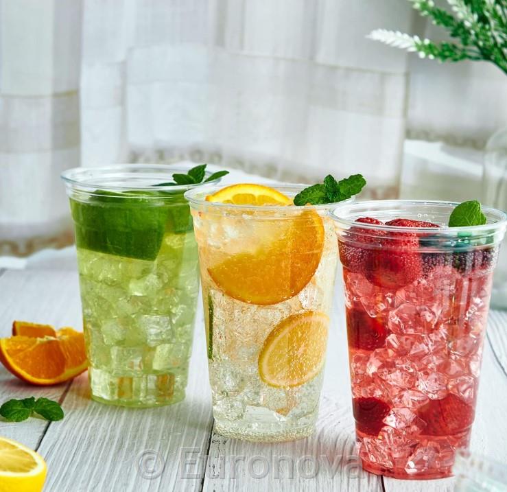 Plastic cups / rPET / 350ml / 50pcs
