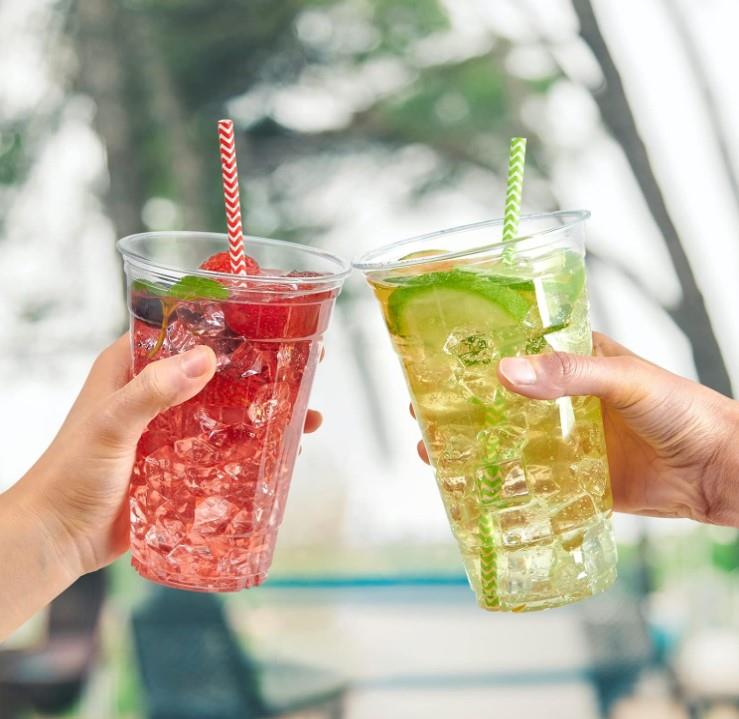 Plastic Cups / rPET / 650ml / 50pcs