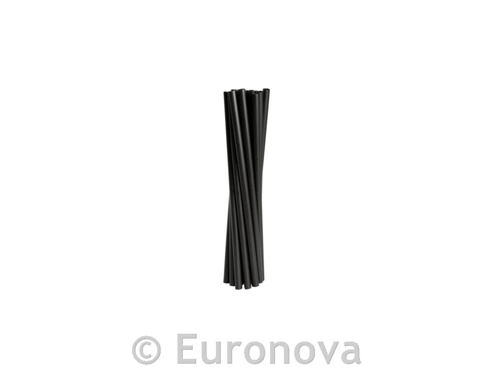 Straws / Short / 6x190mm / Black / 250Pc