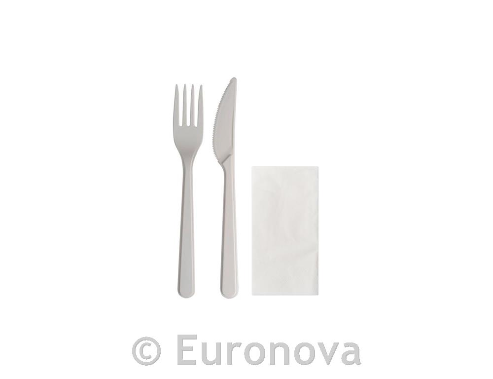 Plastic Cutlery Set /Fork-Knife/ 250pcs