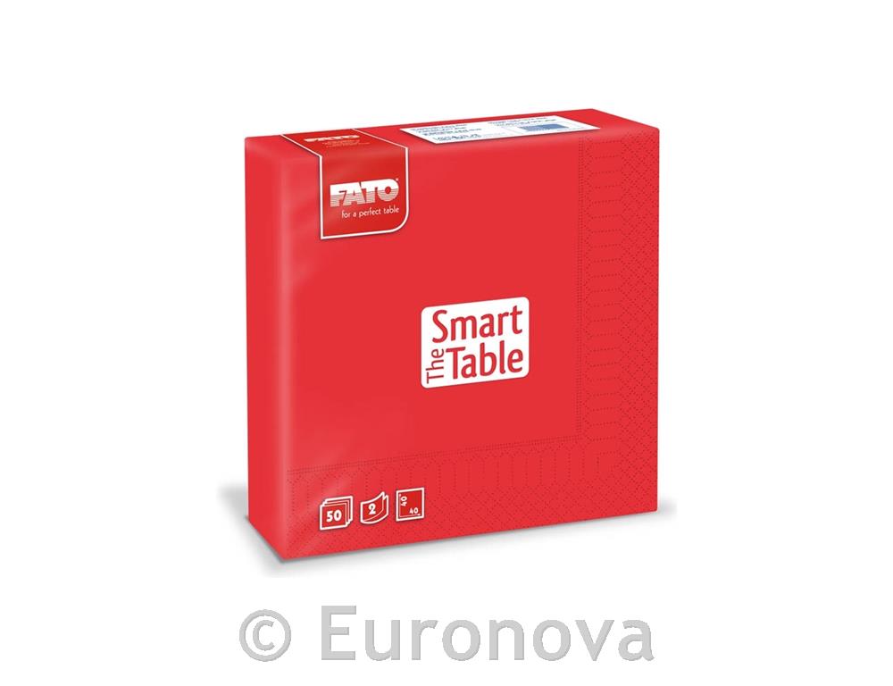 Napkins /2ply/ 40x40cm/Red/ 50pcs