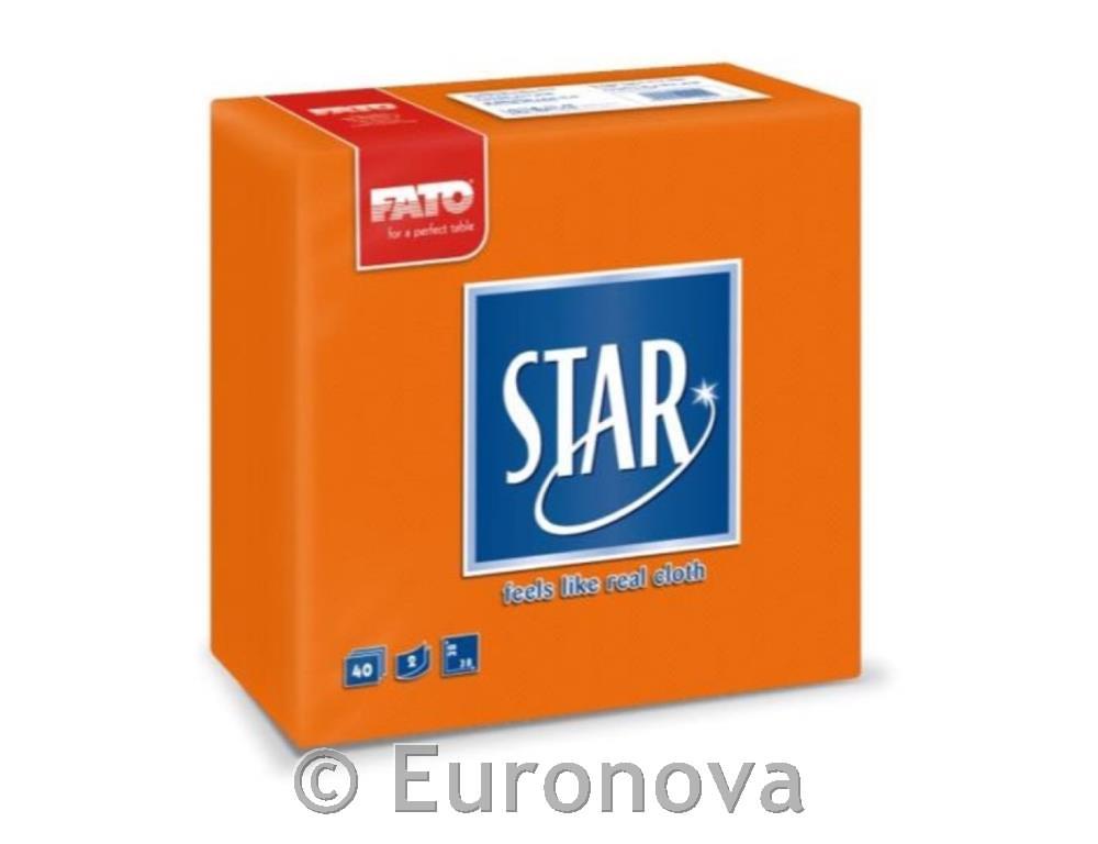 Napkins Star / 38x38cm / Orange / 40pcs