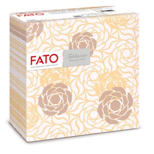 AIRLAID FLEURI CHAMPAGNE 40/40