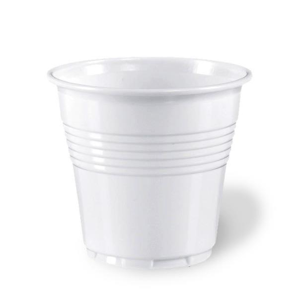Plastic Cups / PS / 80ml / 100pcs / whit