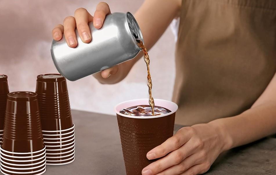 Plastic Cups / PS / 80ml/ 100pcs / brown