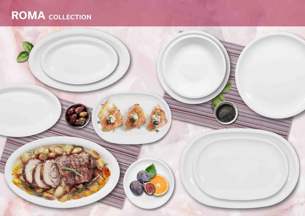 Roma Oval Plate / Chicago / 25cm / 10 pc