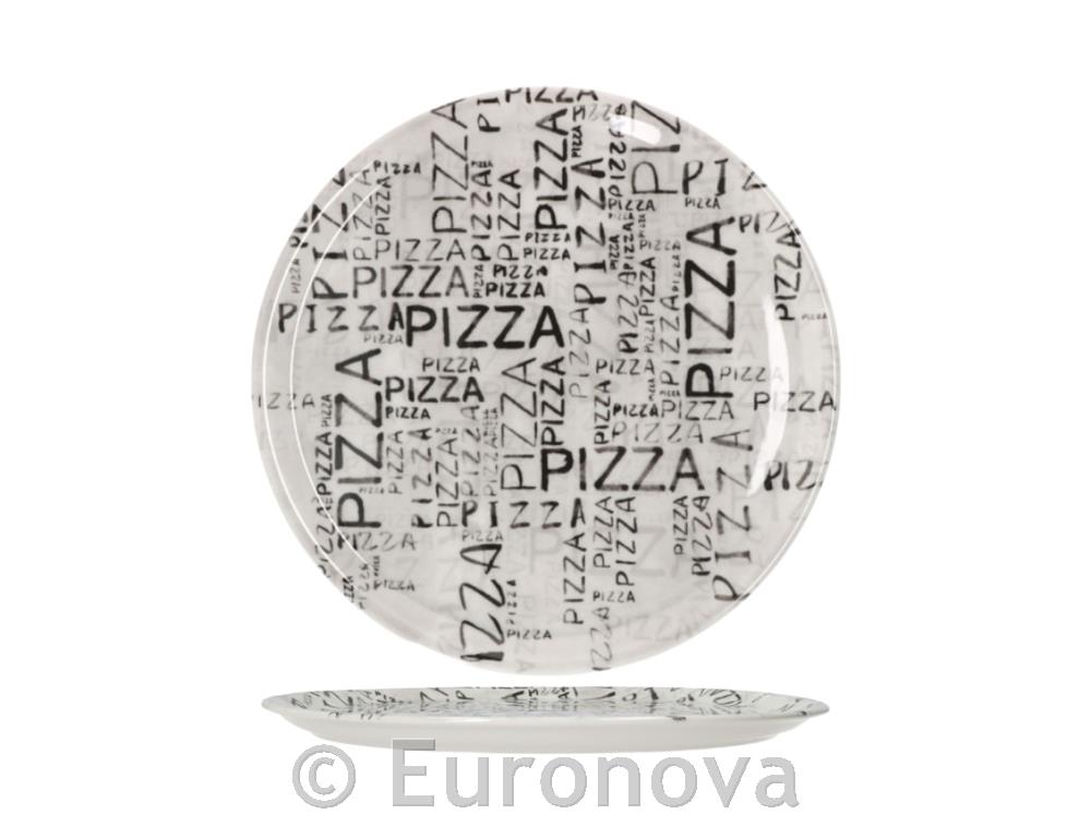 Pizza Plate Napoli / 33cm / W&B / 6 pcs