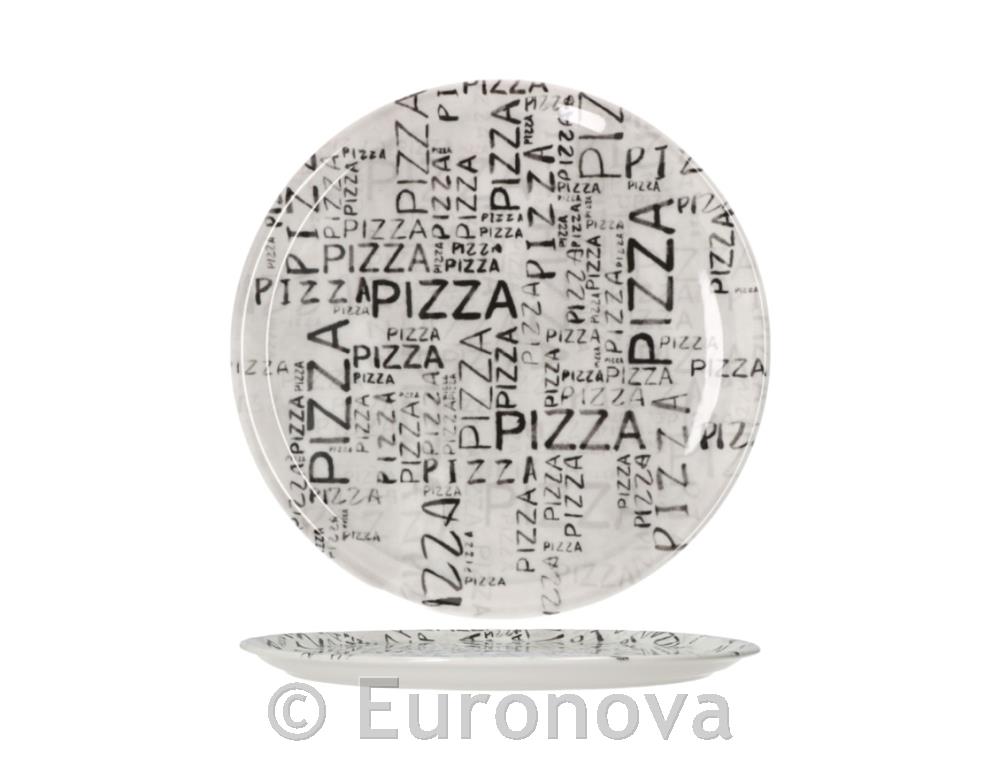 Pizza Plate Napoli / 33cm / W&B / 6 pcs