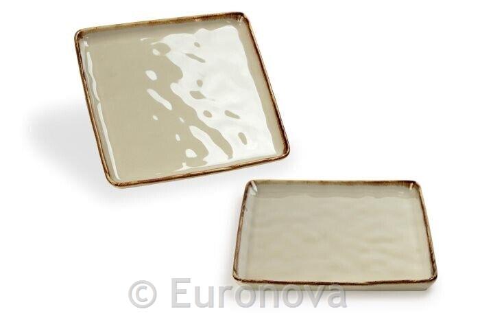 Tortora shallow plate / 22x22cm / 1pc