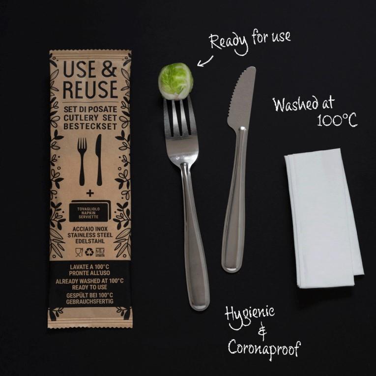 Use&Reuse Cutlery Set /Fork-Knife/1Pc