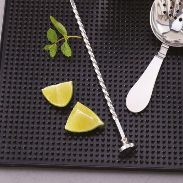Rubber Bar Mat / 45x30cm / Black