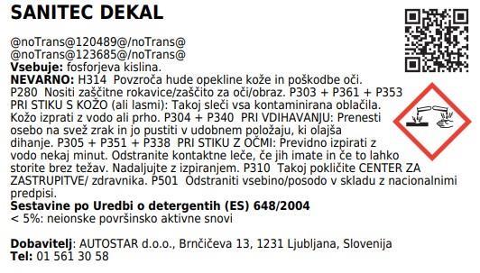 Dekal / 5L / Appliance Descaler