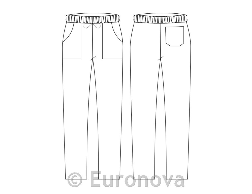 Chef Pants / Coulisse Pocket /White/XXL