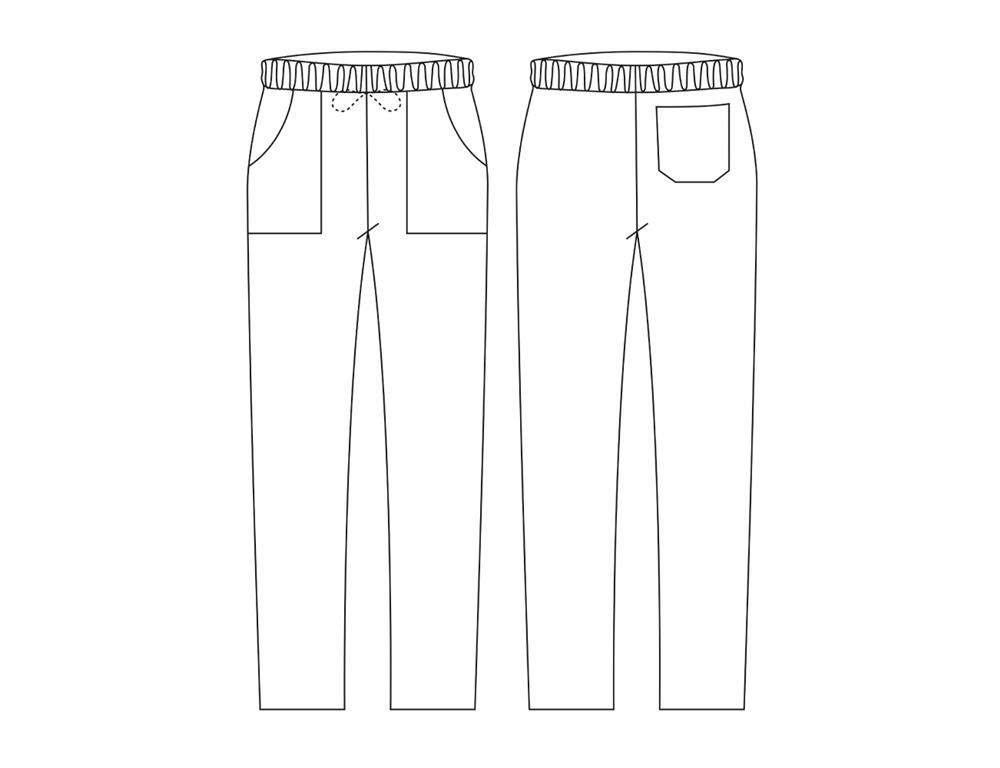 Chef Pants / Coulisse Pocket / White /S