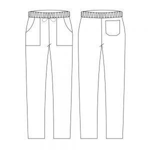 Chef Pants / Coulisse Pocket /Gessato/XL